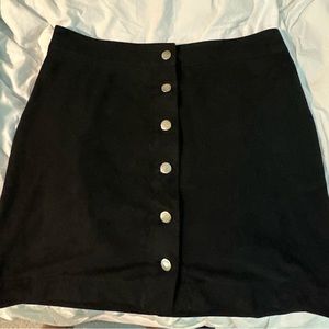 Velvet Button Skirt